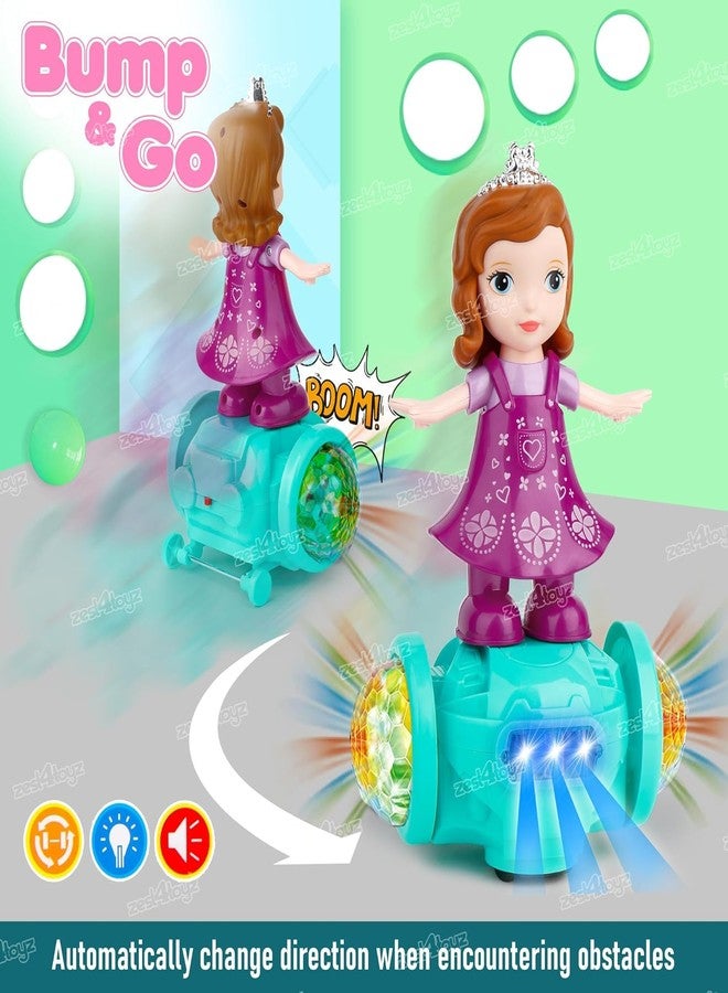 BEMOX Musical Dancing Girl Toys for Kids 360 Degree Rotating with Light & Music Sound Toy Bump and Go Activity Play Toy for Babies 1 Years+ (Pack of 1) - Image 5